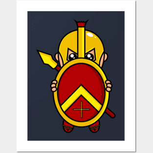 cute spartan warrior Posters and Art